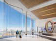 Rendering: inside the new terminal at DFW, with floor to ceiling windows adding to the bright, airy and modern feel of the space. American Airlines and DFW are collaborating on the new terminal.